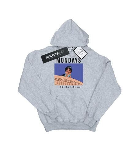 Disney Princess Mens Jasmine Mondays Got Me Like Hoodie (Sports Grey) - UTBI16697