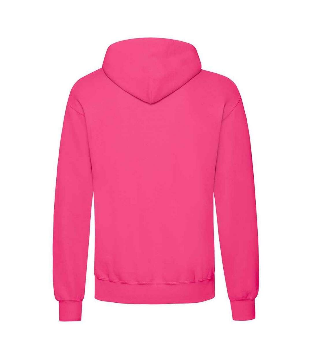 Adults unisex classic hooded sweatshirt fuchsia Fruit of the Loom-2