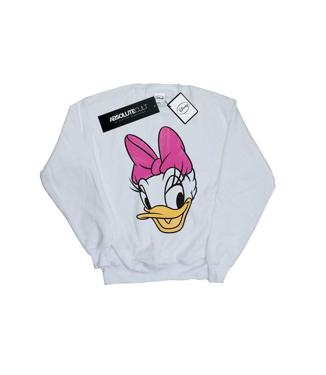 Disney Sweatshirt peint Daisy Duck Head Womens/Ladies (Blanc) - UTBI26956-1