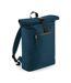 Bagbase Rolled Top Recycled Backpack (Petrol Blue) (One Size) - UTRW7779