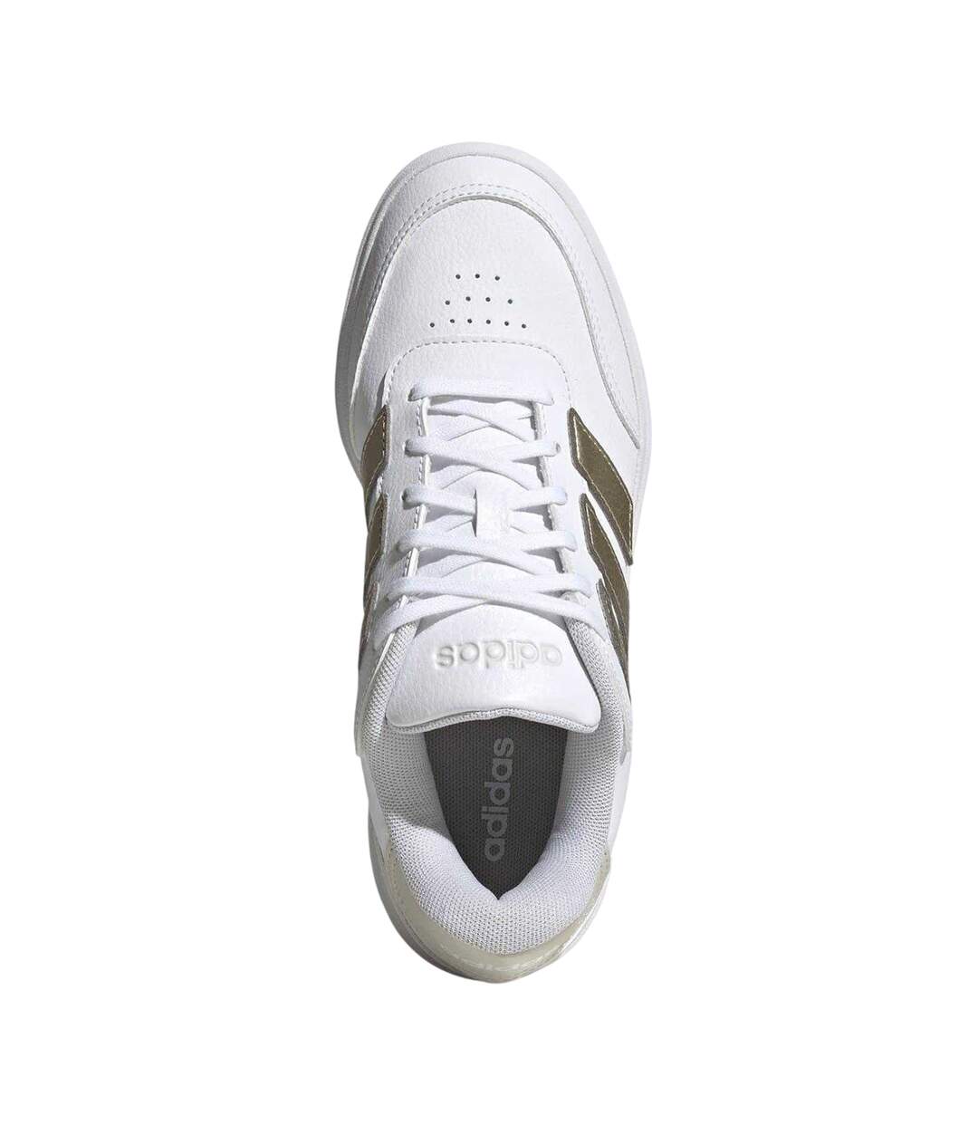Baskets Courtblock Femme Blanc Jaune Or Adidas-4