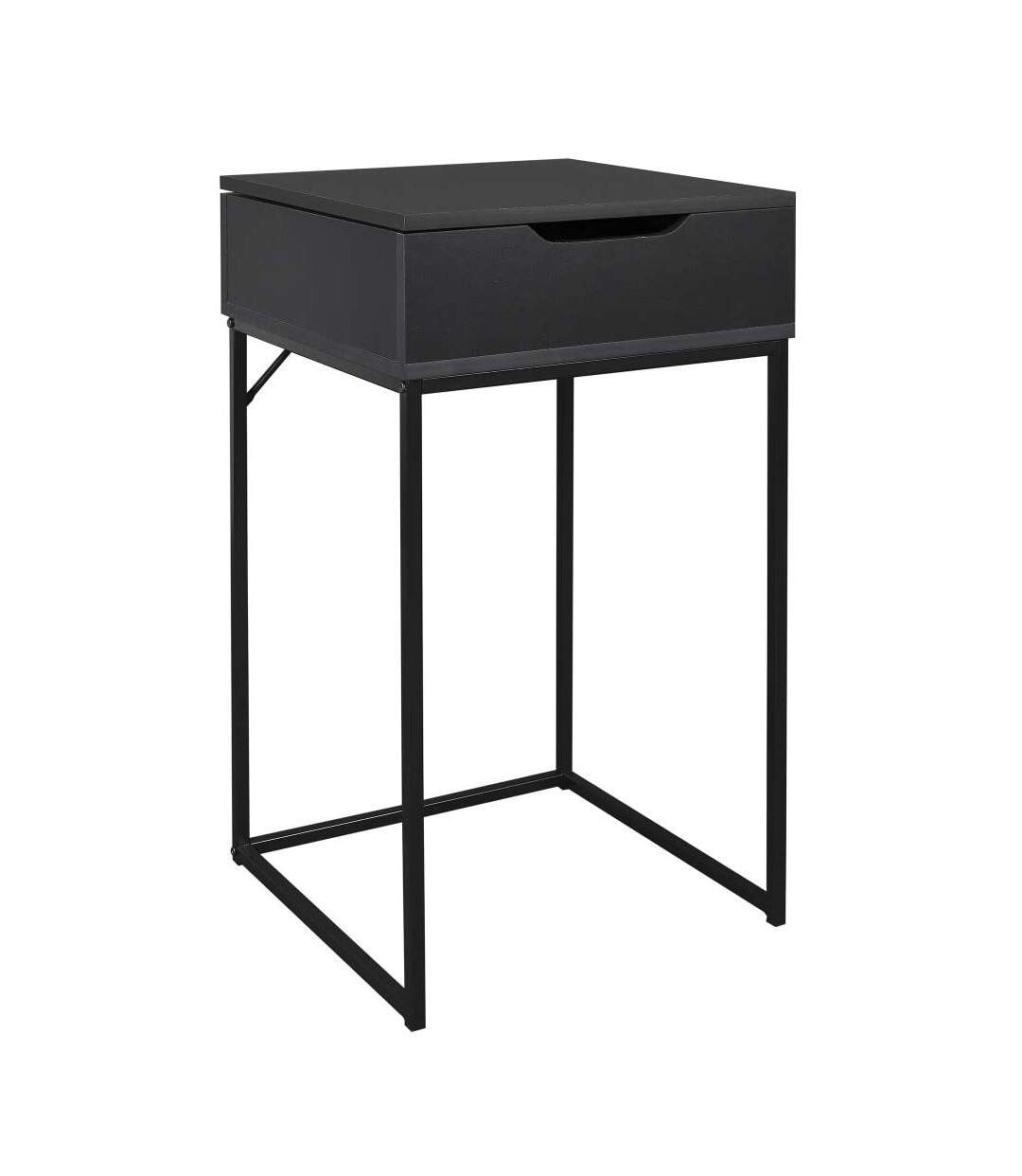 Coiffeuse compacte en bois Abott Noir-3