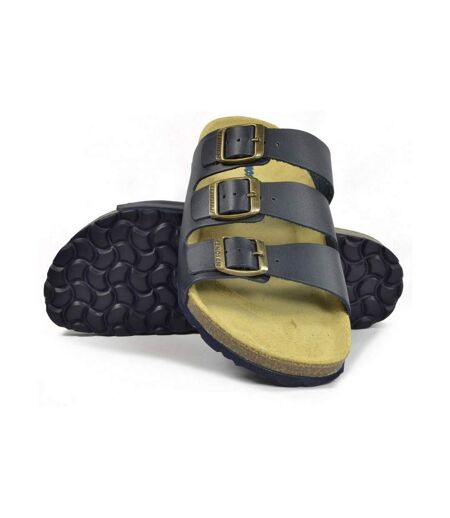 Sanosan Mens Lisbon Leather Sandals (Navy) - UTBS3056
