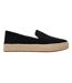 Womens/ladies Carolina Leather Espadrilles Black Toms-3