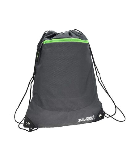 Urban Fitness Equipment Drawstring Bag (Charcoal Grey/Green) (One Size) - UTRD173