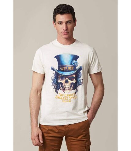 tshirt col rond avec tête de mort avec chapeau haut-de-forme DANDY