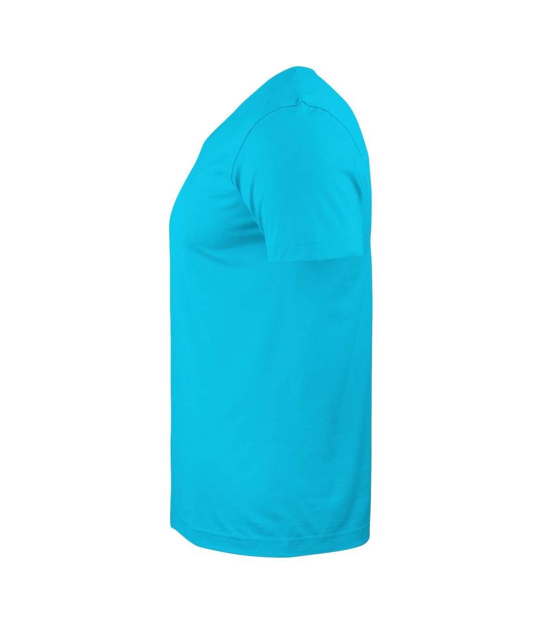 Unisex adult basic knitted v neck t-shirt turquoise Clique-3