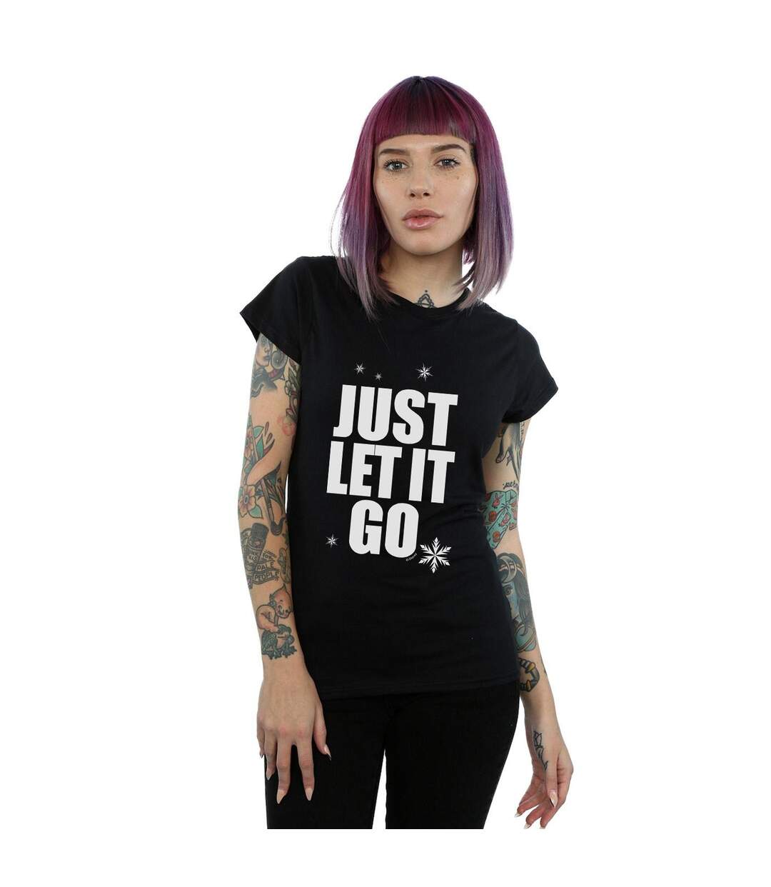 Disney Womens/Ladies Wreck It Ralph's Shirt Elsa's Cotton T-Shirt (Noir) - UTBI44952-2