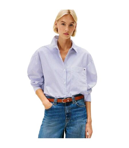 Chemise Manches Longues Femme Bleu Tommy Hilfiger