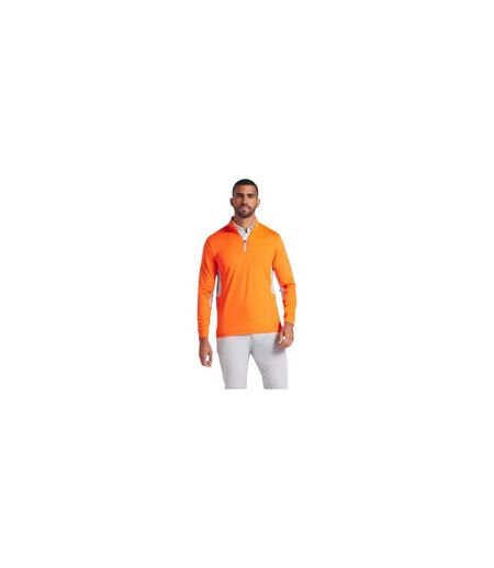 Mens Pure 2.0 Quarter Zip Golf Midlayer Orange Puma