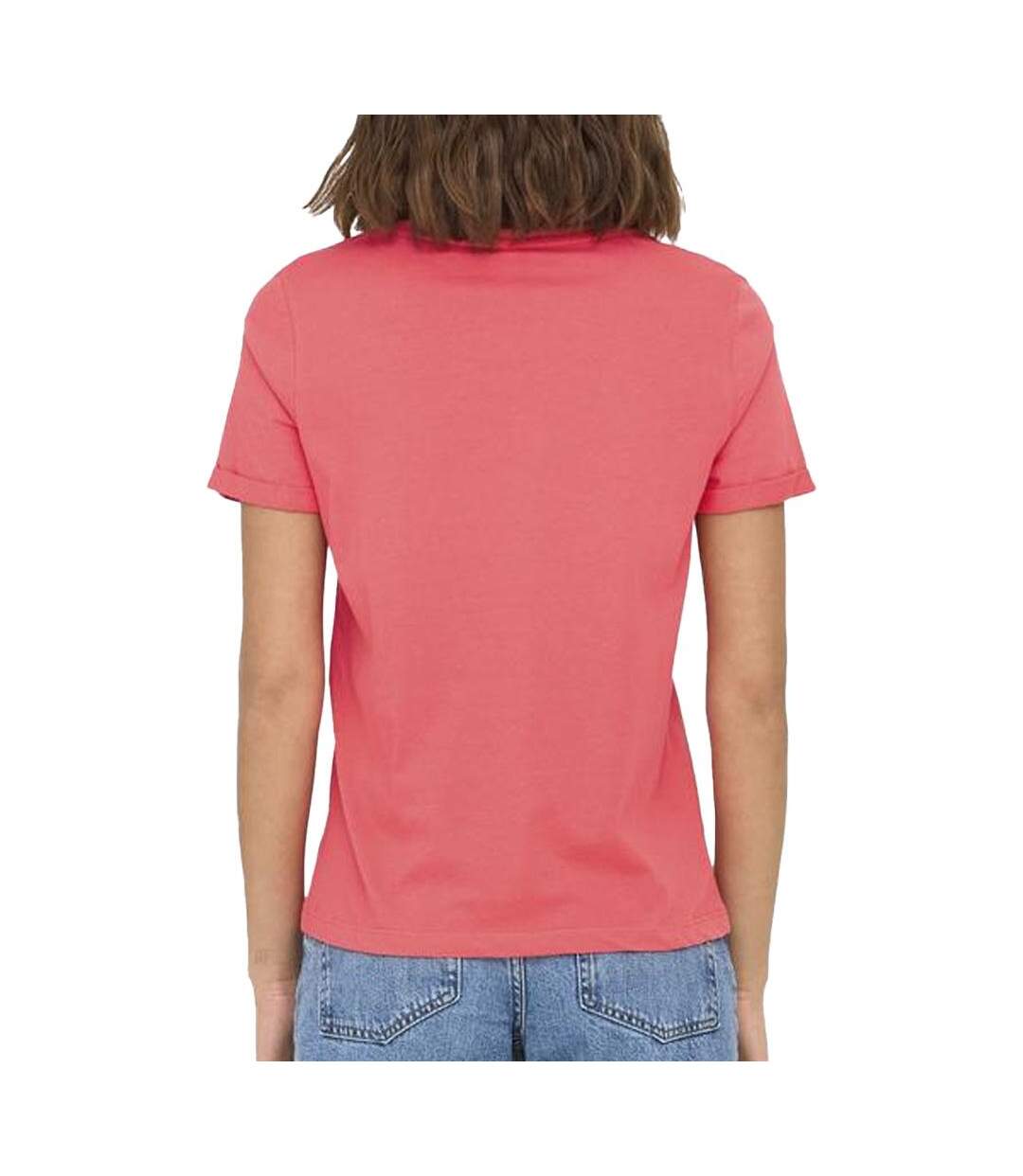 T-Shirt rose femme only gitte-2
