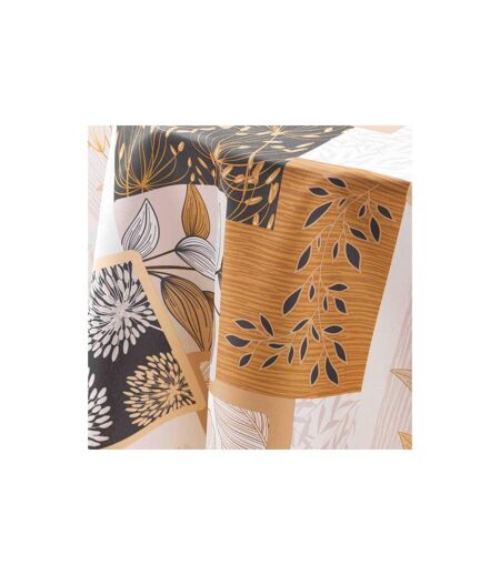 Nappe Ronde Antitache Imprimé Faya 180cm Naturel