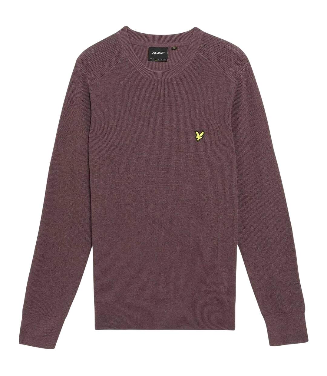 Mens Ribbed Raglan Jumper Espresso Lyle & Scott-2