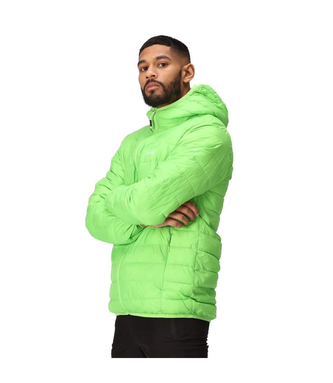 Mens hillpack hooded lightweight jacket jasmine green Regatta-4