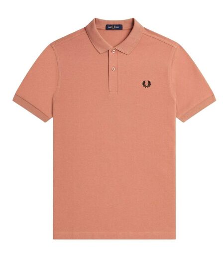 Polo Motif/style Col À Double Rayure Homme Pêche Fred Perry