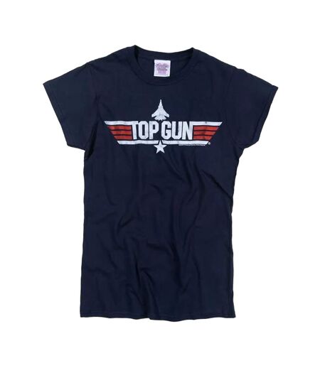 T-shirt Motif/style Imprimé Au Dos Charlie Femme Bleu Top Gun