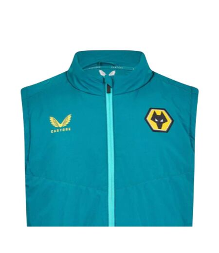 Mens Wolverhampton Wanderers Fc Gilet Bay Green Castore