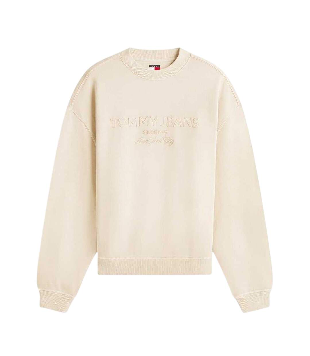Mens Embroidered Logo Sweatshirt Sand Tommy Jeans-2