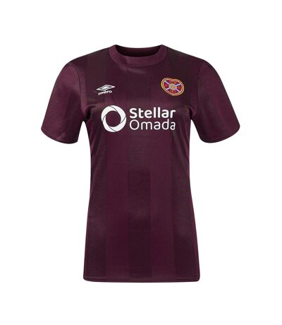 Womens/ladies 24/25 heart of midlothian fc home jersey maroon Umbro