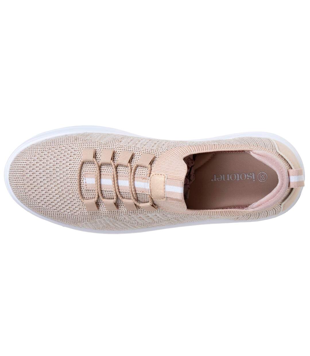 Isotoner Baskets femme confortable, résistante, semelle à mémoire forme et facile à enfiler-3