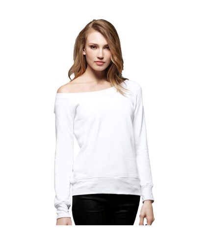 Bella Ladies/Womens Triblend Slouchy Wideneck Sweatshirt (Solid White Triblend)