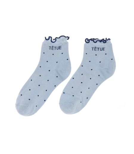 Chaussettes bleu clair femme stella green têtue