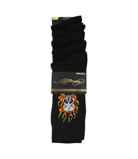 5 Pack Mens Crew Socks Skull Pattern Soft Breathable Casual Socks