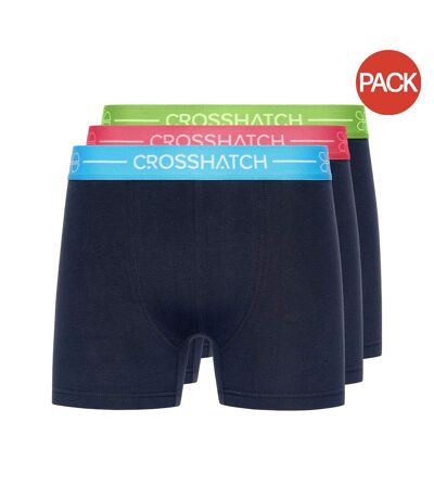 Pack of 3  Mens astral bright boxer shorts  navy Crosshatch