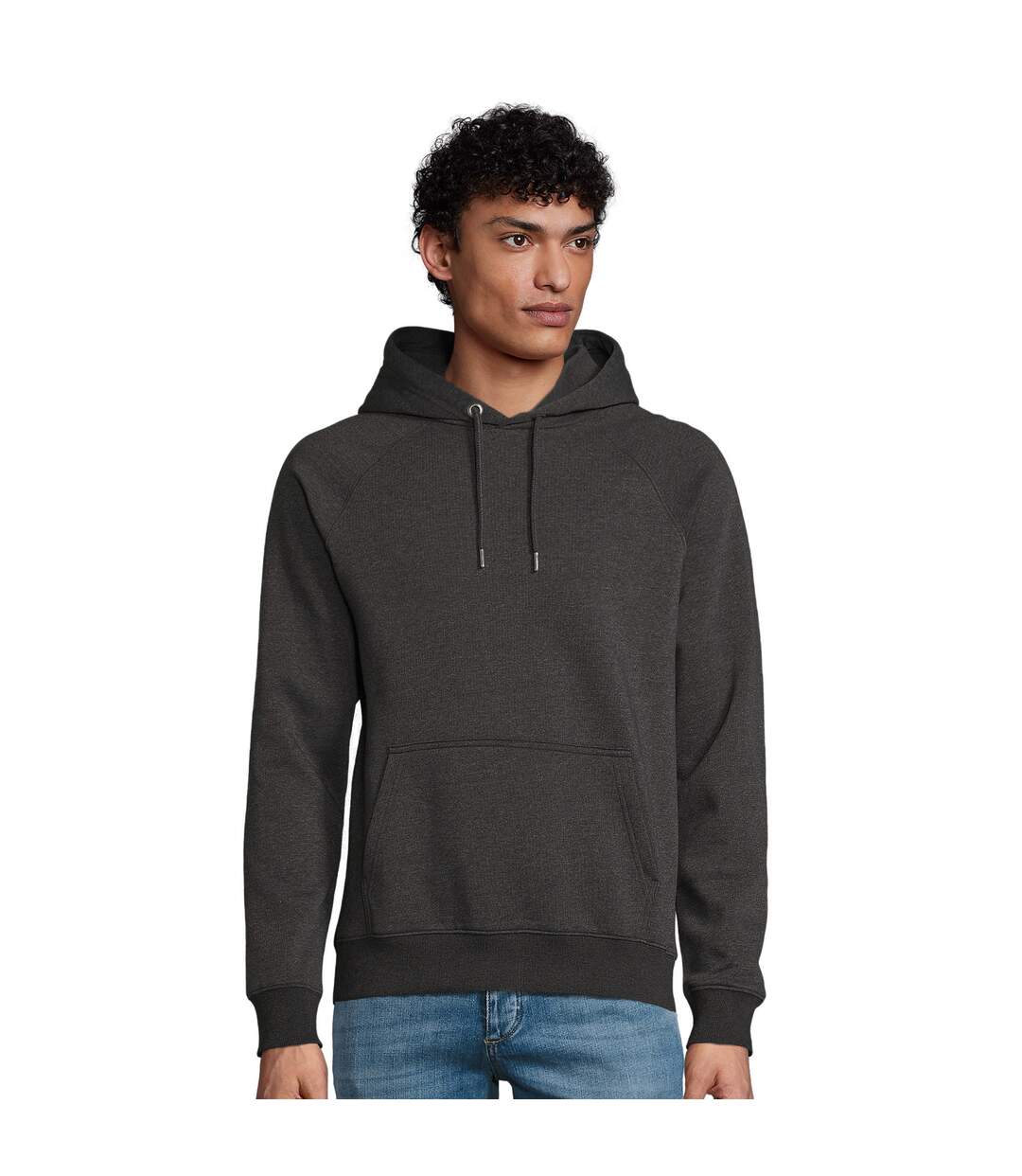 Sweat À Capuche Stellar Adulte Anthracite Chiné SOLS-1