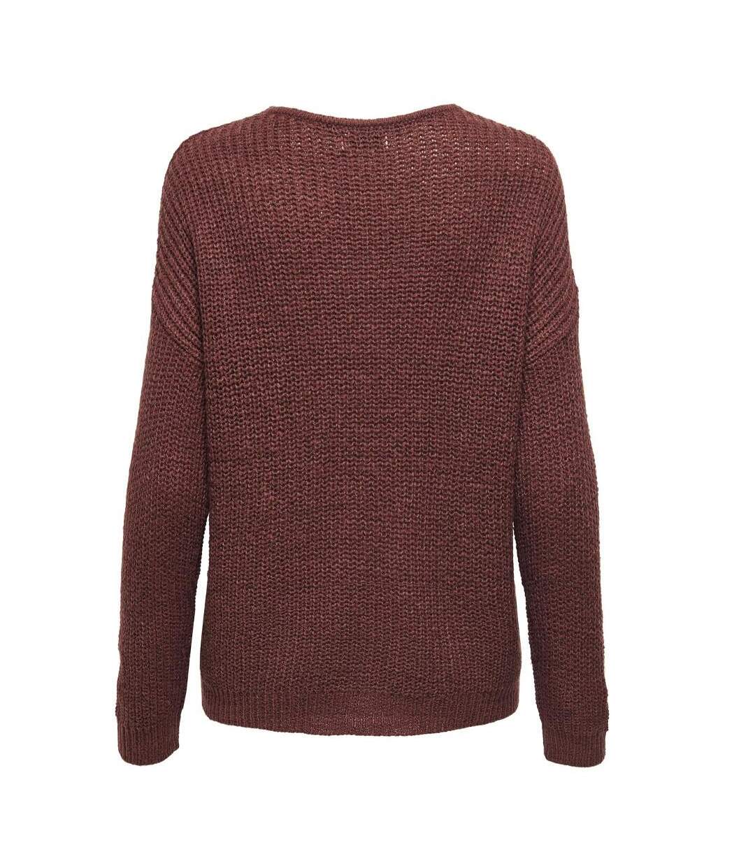 Pull marron foncé femme jdy new megan-2