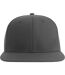 Unisex adult james 6 panel recycled polyester snapback cap dark grey Atlantis-1