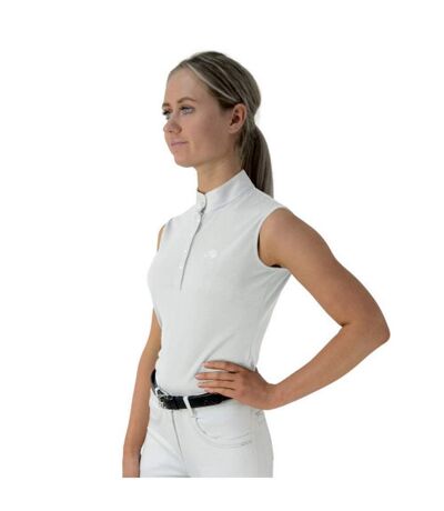 HyFASHION Womens/Ladies Sophia Sleeveless Show Shirt (White) - UTBZ3311