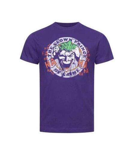 T-Shirt violet homme dc comics  smile emblem