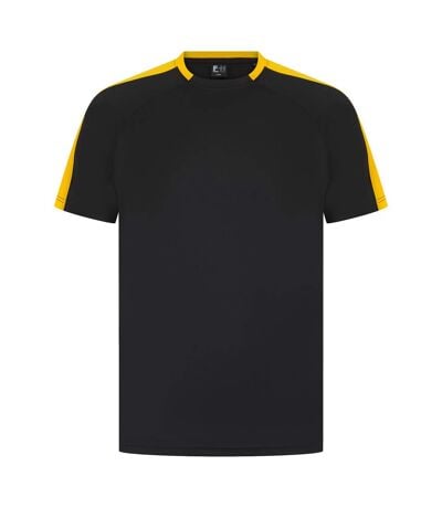 T-shirt Team Adulte Noir Jaune Or Finden & Hales
