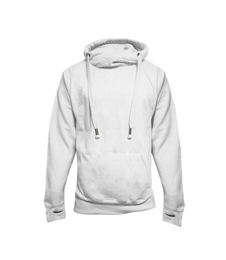 Unisex adult cross neck hoodie heather grey Awdis