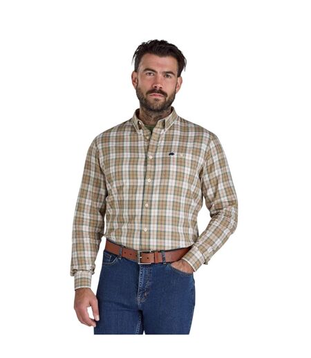 Chemise Manches Longues Motif/style À Carreaux Suffolk Homme Brun Clair Raging Bull
