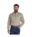 Chemise Manches Longues Motif/style À Carreaux Suffolk Homme Brun Clair Raging Bull-2