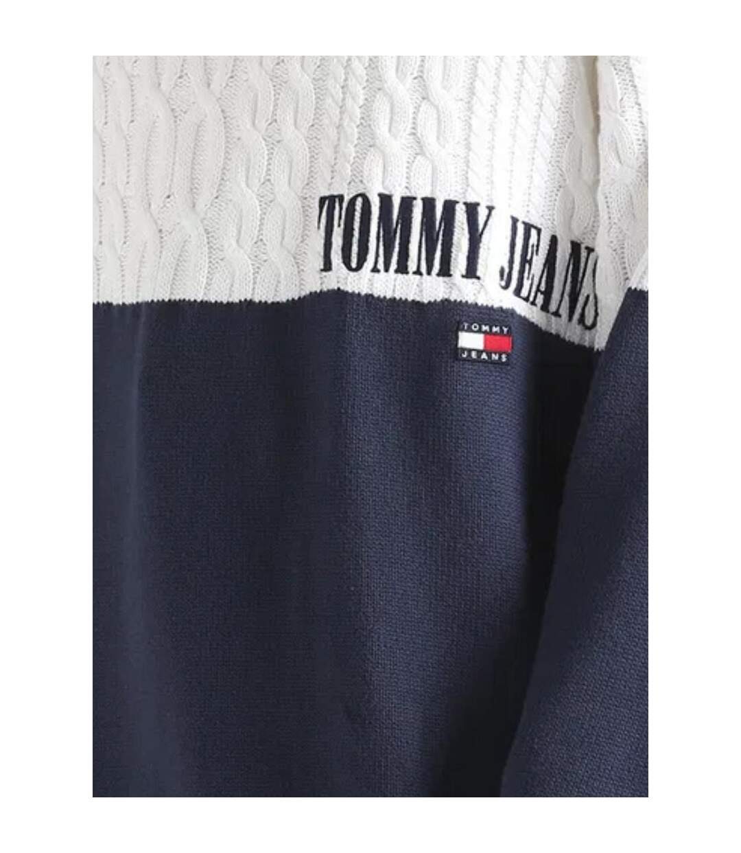 Sweat Motif/style Blocs De Couleurs Homme Blanc Bleu Marine Tommy Jeans-2