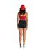 Womens/ladies Pinstripe Bandeau Crop Top Red SikSilk-3