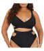 Womens/ladies Wrap Around Bikini Top Set Black Brave Soul-3