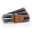 Asquith & Fox Mens Two Colour Stripe Braid Stretch Belt (Slate/Navy) - UTRW5539-2