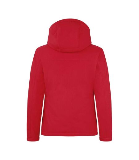 Womens/ladies Padded Soft Shell Jacket Red Clique