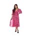 Womens/ladies victoir printed ruffles pinafore dress pink Ted Baker-1