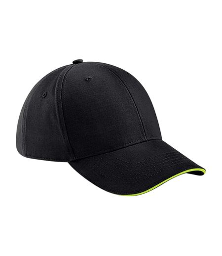 Casquette Motif/style 6 Panneaux Athleisure Noir Vert Clair Beechfield