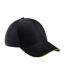 Casquette Motif/style 6 Panneaux Athleisure Noir Vert Clair Beechfield-1