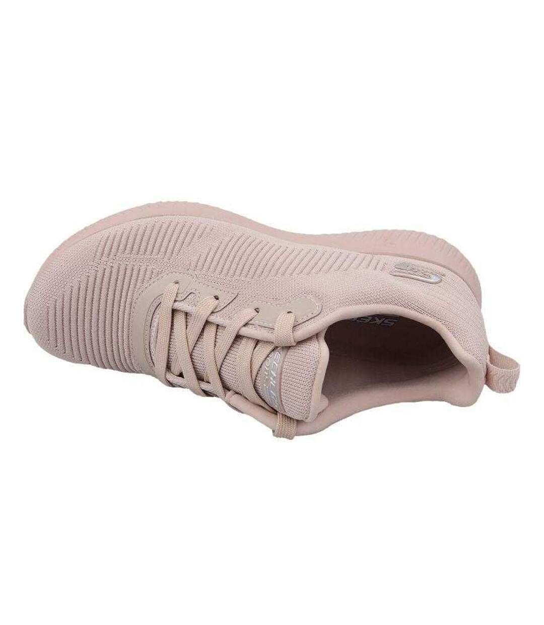 Womens/ladies Bobs Sport Squad Tough Talk Shoes Pink Skechers-3