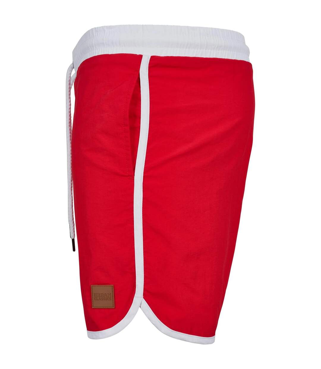 Short De Bain Motif/style Rétro Homme Rouge Feu Blanc Urban Classics-3