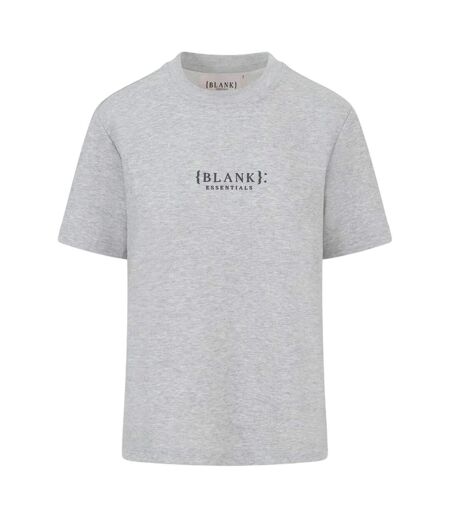 Womens/ladies Essentials Logo Boyfriend T-shirt Grey Marl Blank Essentials
