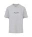 Womens/ladies Essentials Logo Boyfriend T-shirt Grey Marl Blank Essentials-2