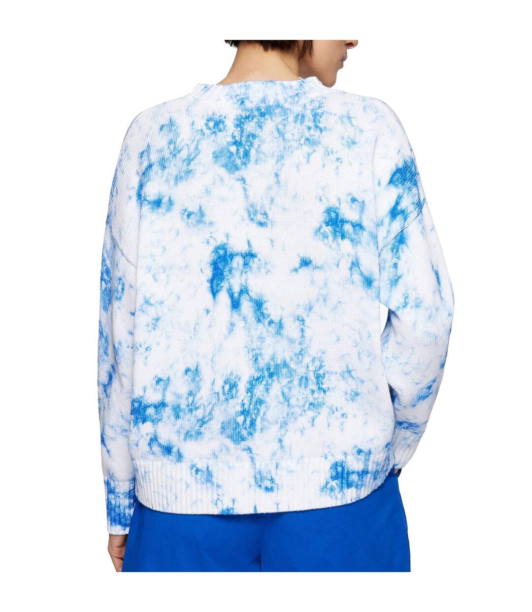 Sweat Femme Blanc Bleu Boss-2